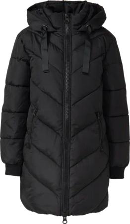 Mantel mit Steppmuster und Kapuze