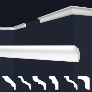 marbet design Stuckleiste E-3, Innen- & Außenecke (1 Stück), XPS Styropor weiß - Deckenleisten Deckenabschlussleisten E-Leisten - (Innen- & Außenecke E-3)