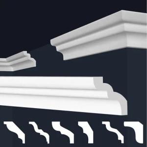 marbet design Stuckleiste E-7, 20 Meter / 10 Leisten, XPS Styropor weiß - Deckenleisten Stuck Decken Styroporleisten E-Leisten - (20 Meter / 10 Leisten E-7)