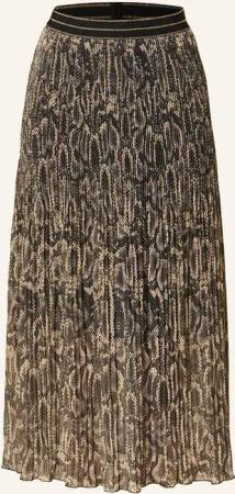 MARC AUREL Plisseerock mit Glitzergarn
