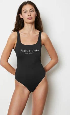 Marc OPolo Badeanzug "Essentials" schnelltrocknend, tiefer Rückenausschnitt, Logoschriftzug