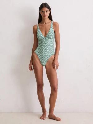 Marc O'Polo Badeanzug Geo Capsule Bade-Anzug Schwimmen bauchweg