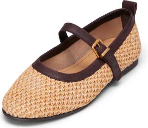 Marc OPolo Ballerina "in Raffia-Bast-Optik mit Leder"