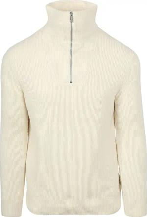 Marc O'Polo Half Zip Pullover Ecru - Größe XXL