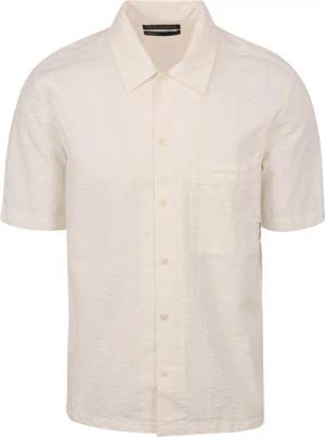 Marc O'Polo Hemd Short Sleeves Seersucker Off White - Größe M