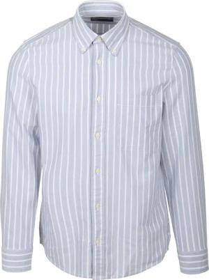 Marc O'Polo Hemd Streifen Hellblau - Größe XL