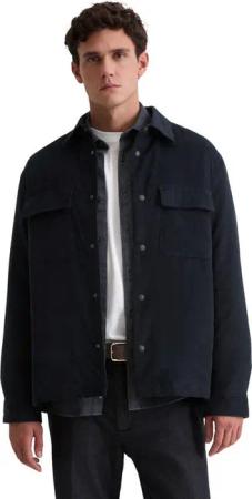 Marc O'Polo Hemdjacke Cord-Overshirt mit leichter Wattierung Kentkragen, tonale Druckknöpfe