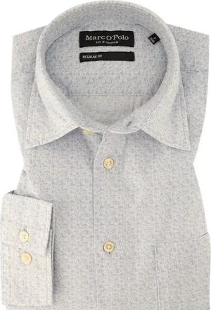 Marc O'Polo Herren Hemd blau gemustert