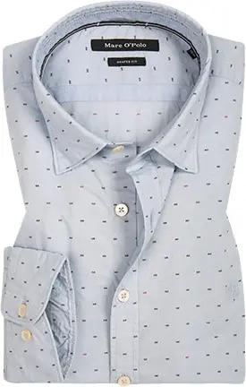 Marc O'Polo Herren Hemd blau gemustert