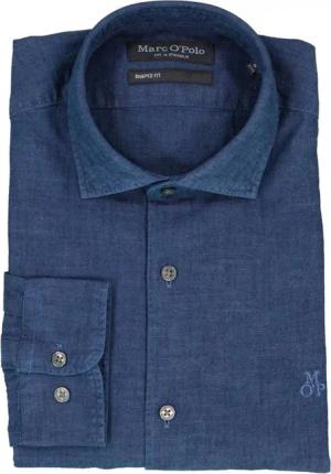 Marc O'Polo Herren Hemd blau meliert