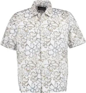 Marc O'Polo Herren Kurzarmhemd grau geblümt