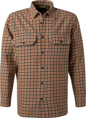 Marc O'Polo Herren Overshirt orange kariert