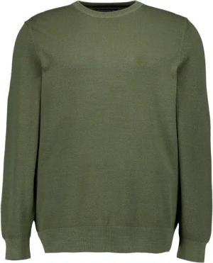 Marc O'Polo Herren Pullover grün Baumwolle unifarben