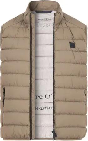 Marc O'Polo Herren Steppweste beige Mikrofaser