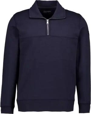 Marc O'Polo Herren Troyer blau Baumwolle unifarben