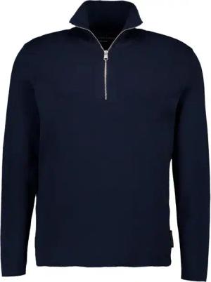 Marc O'Polo Herren Troyer blau Baumwolle unifarben