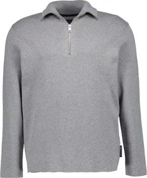 Marc O'Polo Herren Troyer grau Baumwolle unifarben