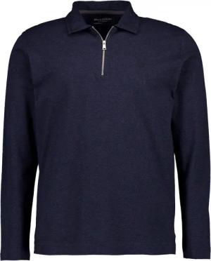 Marc O'Polo Herren Zip-Polo blau Baumwolle