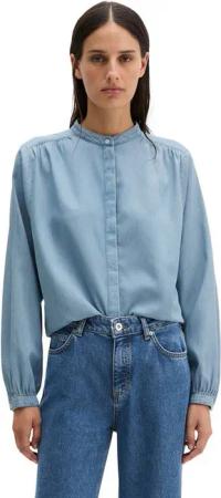 Marc O'Polo Jeansbluse loose fit aus Leinen-Mix