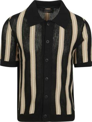 Marc O'Polo Knitted Crochet Hemd Short Sleeves Schwarz - Größe XL
