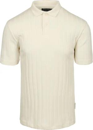 Marc O'Polo Knitted Poloshirt Rib Structure Off White - Größe XL