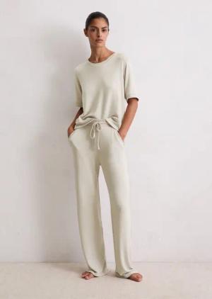 Marc O'Polo Kurzarmshirt gerippte Abschlüsse, Rundhals, Halbarm, weich, Modalmix, leicht