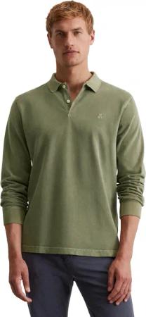 Marc OPolo Langarm-Poloshirt "aus reiner Bio-Baumwolle"