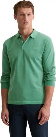 Marc O'Polo Langarm-Poloshirt aus soft-touch Bio-Baumwoll-Jersey