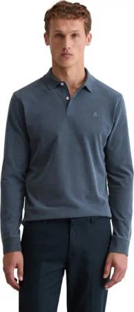Marc O'Polo Langarm-Poloshirt im Washed-Look