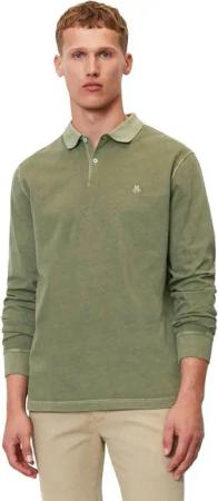 Marc O'Polo Langarm-Poloshirt im Washed-Look