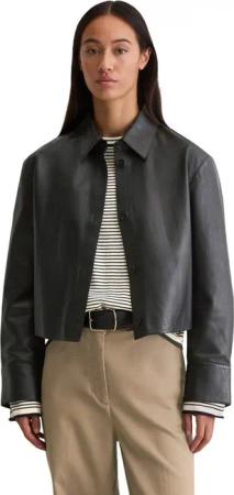 Marc O'Polo Langarmbluse aus softem Lammleder