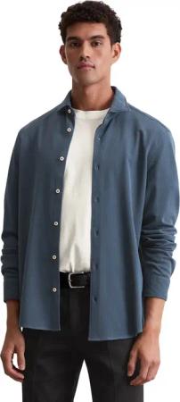 Marc OPolo Langarmhemd "aus Bio-Baumwoll-Piqué"