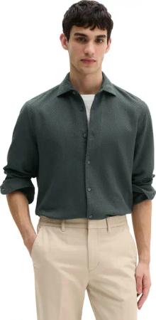 Marc OPolo Langarmhemd "aus strukturierter Bio-Baumwolle"