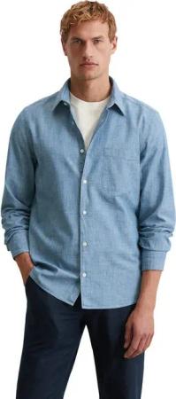 Marc O'Polo Langarmhemd körpernahe Form, leichtes Material