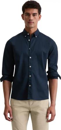 Marc OPolo Langarmhemd regular fit aus Bio-Baumwolle, Button-down-Kragen, mit Struktur