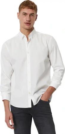 Marc OPolo Langarmhemd regular fit aus Bio-Baumwolle, Button-down-Kragen, mit Struktur