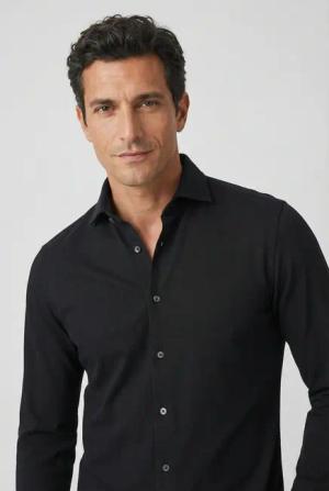 Marc OPolo Langarmhemd Shaped Fit, mit feiner Piqué-Struktur