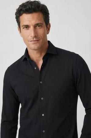 Marc O'Polo Langarmhemd Shaped Fit, mit feiner Piqué-Struktur