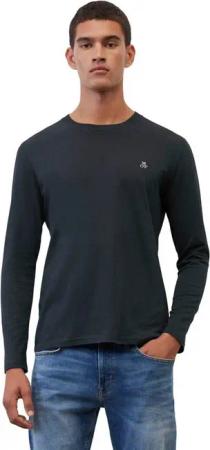 Marc O'Polo Langarmshirt mit dezentem Logo-Print vorne