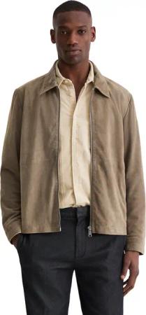 Marc OPolo Lederjacke "aus weichem Velours-Ziegenleder" ohne Kapuze