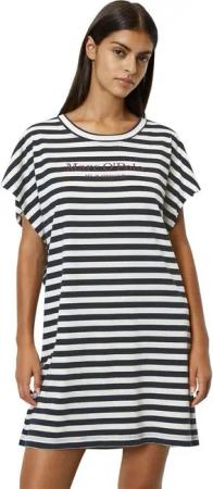 Marc O'Polo Nachthemd Mix & Match Cotton-Woven mit überschnittenen Schultern und Brandlogo auf der Brust