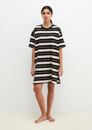 Marc OPolo Nachthemd "Mix N Match Cotton" mit kurzen Ärmeln und Rundhalsausschnitt, seitliche Schlitze