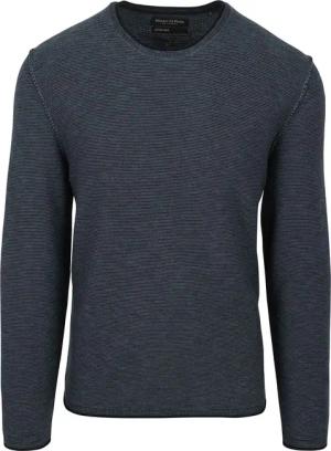 Marc O'Polo Pullover Crewneck Cotton/Linen Dark Blue - Größe M