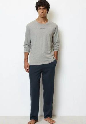 Marc O'Polo Pyjama Mix & Match Cotton (Set, 2 tlg) mit Markenlogo auf der Brust