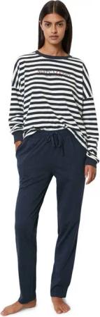 Marc O'Polo Pyjama Mix & Match Cotton-Woven (Set, 2 tlg) mit Logoschriftzug auf der Brust