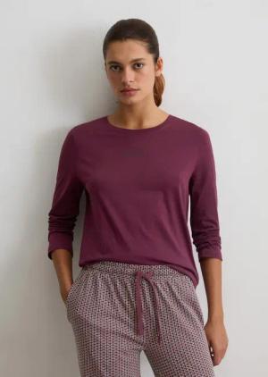 Marc O'Polo Pyjamaoberteil Rundhalsausschnitt, langärmelig, leicht