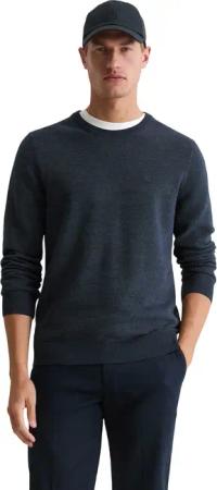 Marc OPolo Rundhalspullover "aus Bio-Baumwoll-Piqué"