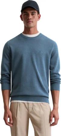 Marc O'Polo Rundhalspullover aus Bio-Baumwoll-Piqué