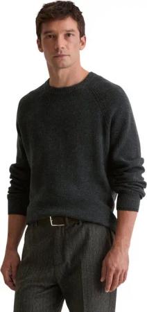 Marc O'Polo Rundhalspullover aus weichem Baumwoll-Schurwoll-Mix