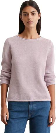 Marc OPolo Rundhalspullover mit gerollten Kanten an Rundhalsausschnitt, Ärmelabschluss und Saum